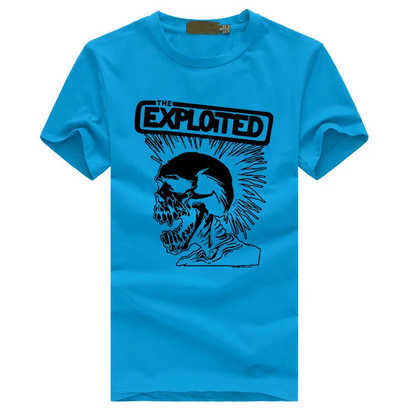 The exploited печати Мужская мода футболки милый punk Череп Графика брендовая футболка