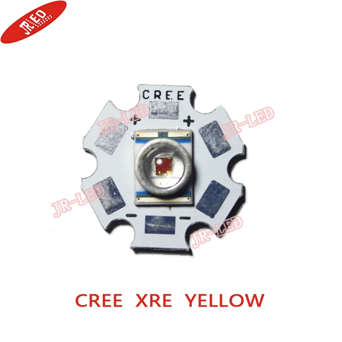 

Freeshipping! 10PCS CREE XRE xr-e Q5 LED Emitter XLamp LED yellow-585-590nm with 20MM heatsink