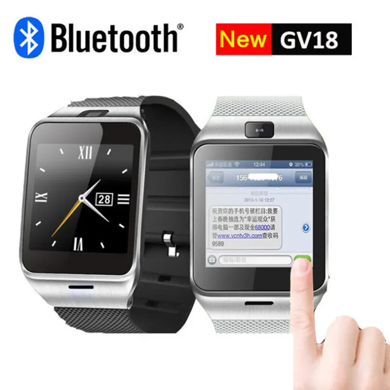 OGEDA Smart Watch GV18 with Camera Sync Notifier Support Sim Card Bluetooth For IOS Android Phone Smartwatch Digital 2018 | Наручные часы