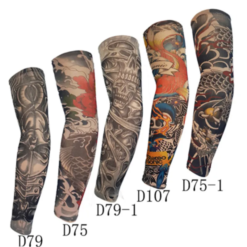 1 шт. модные гетры с имитацией татуировки рукава для велоспорта нейлоновые мужчин