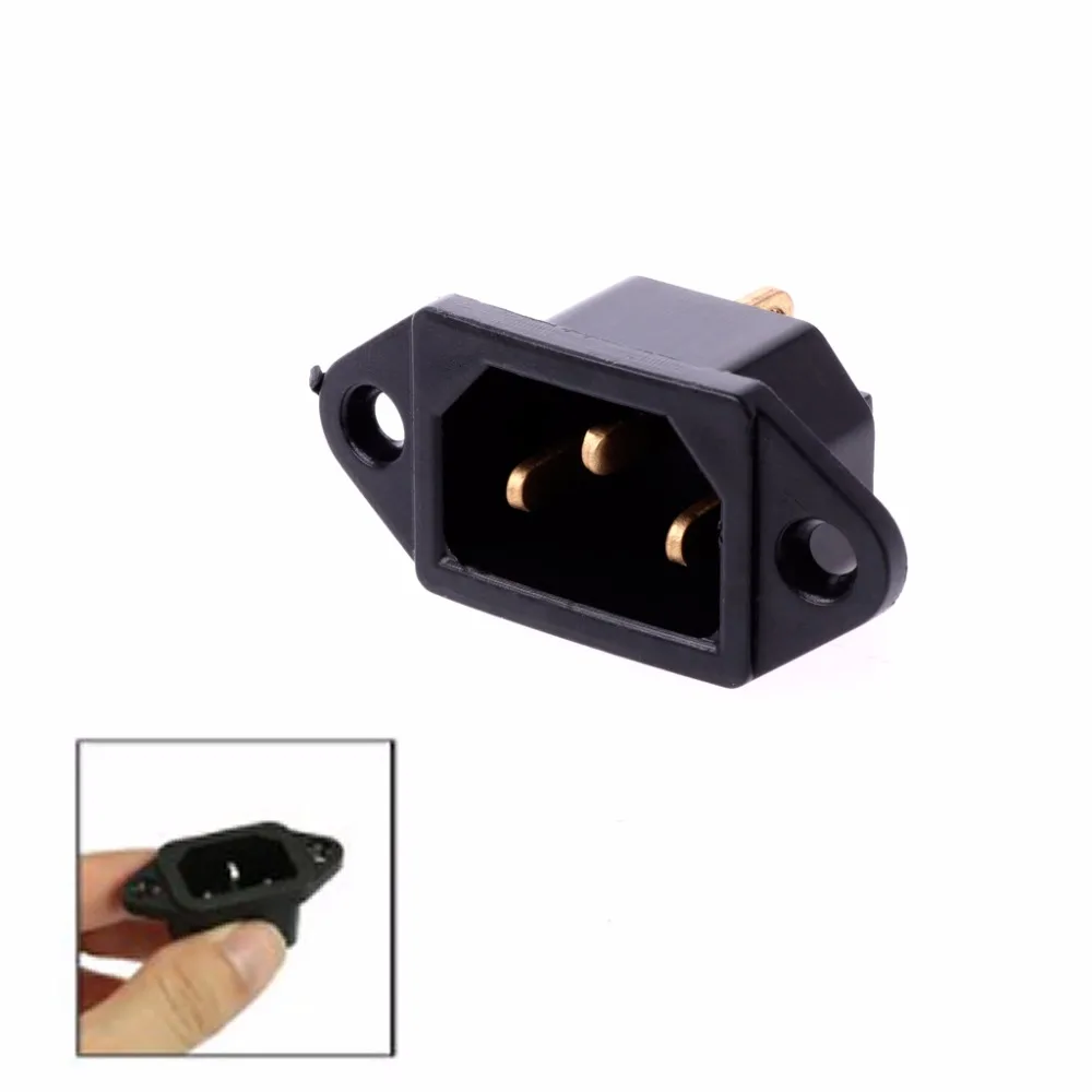 3 контактный разъем питания IEC320 C14 250 В 10 А черного цвета|Запчасти для