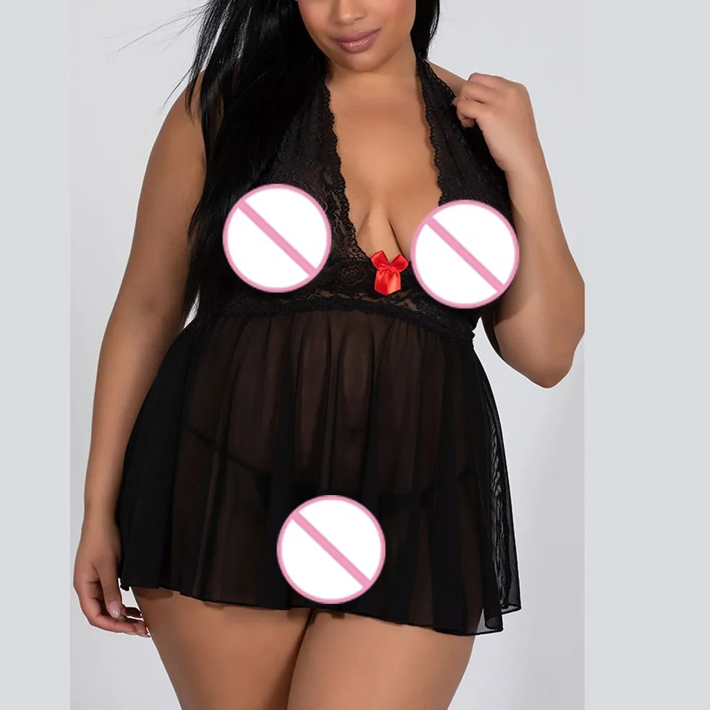 Сексуальное соблазнительное нижнее белье женское кружевное Ночная рубашка с