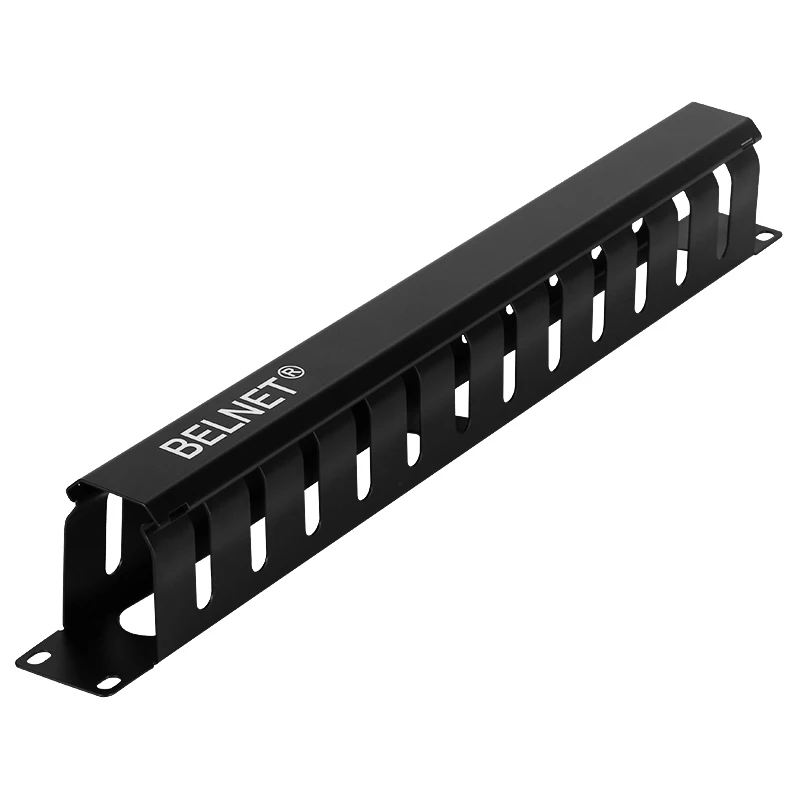RJ45 Ethernet кабельный менеджер Органайзер 1U 19 ''дюймовый металлический с 12 стойка для слотов крепление Горизонтальный кабель управление для сетевого шкафа