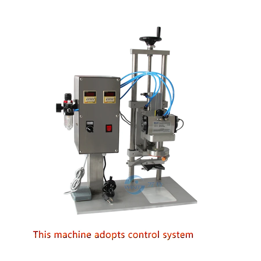 Полуавтоматическая пневматическая машина для Пинга крышек стеклянная бутылка