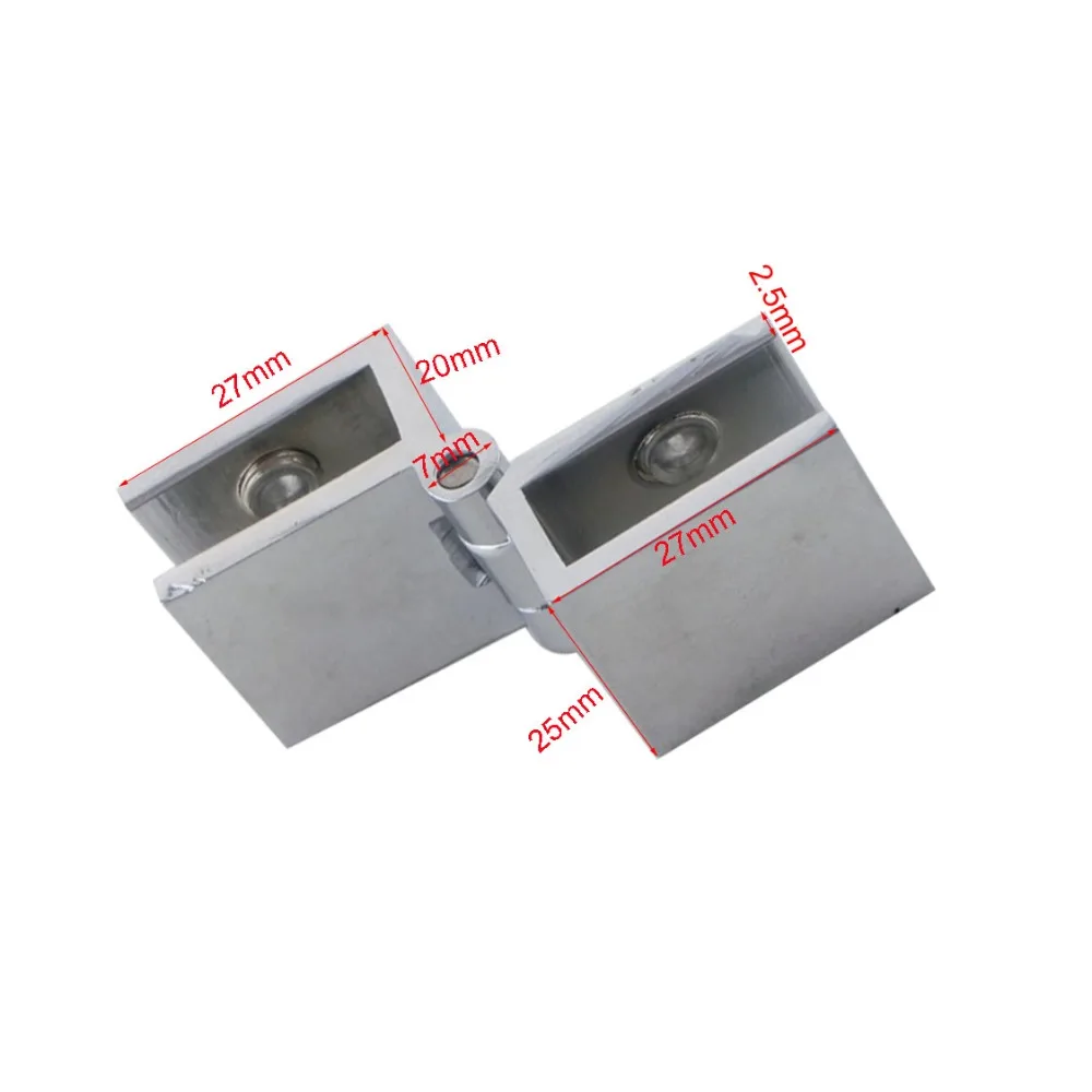 2pcs 90 Degree Adjustable Glass Hinge Fit 6-8mm Cabinet Door Hinges for Bathroom Shower Zinc Alloy Clamps | Обустройство дома