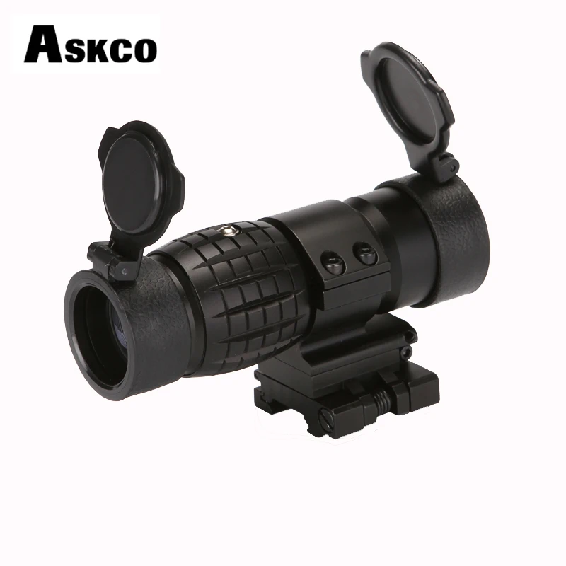 Оптический прицел Askco 3X лупа компактный охотничий с откидной крышкой подходит