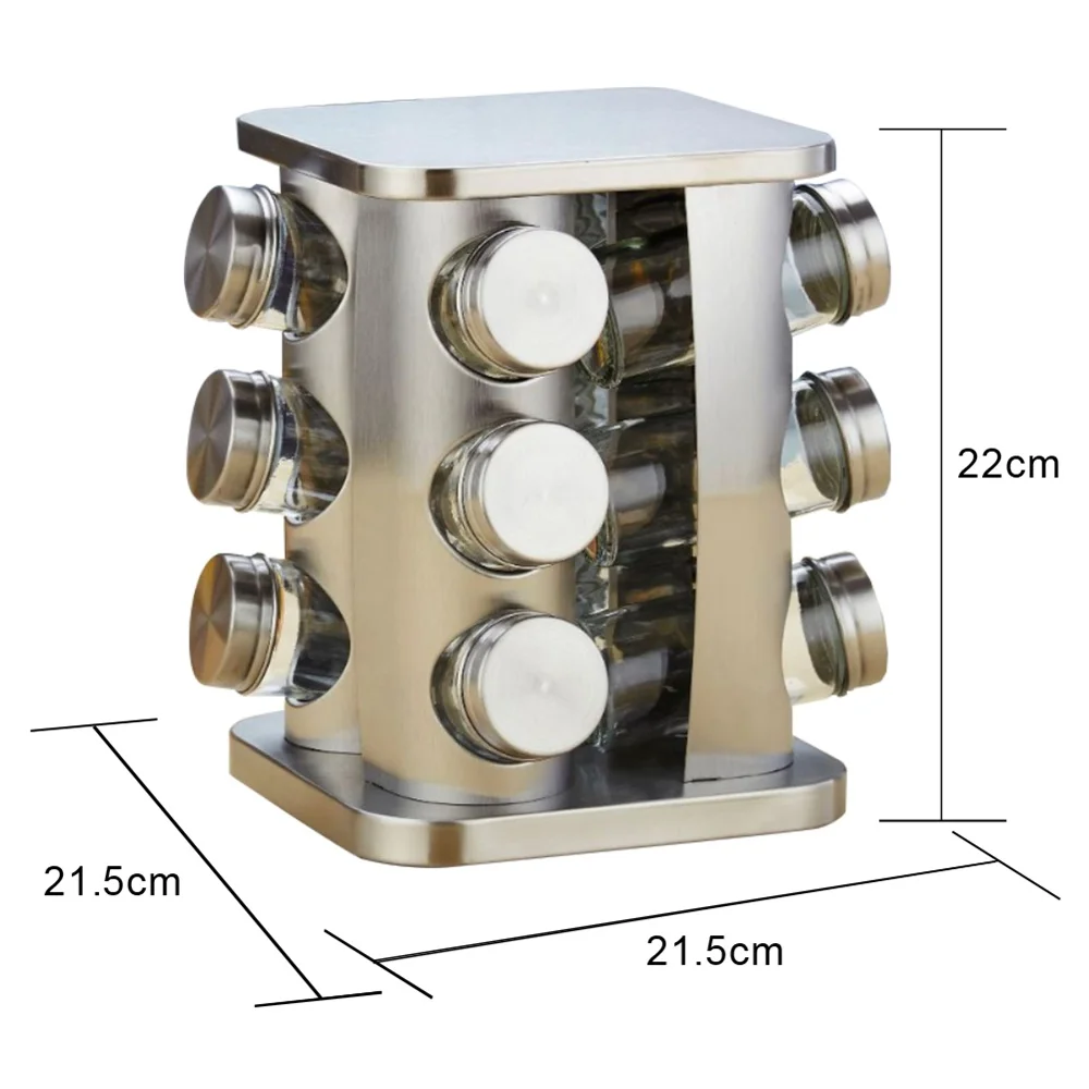 12 шт./компл. кухонный стеклянный шейкер для трав специй банки соли сахара перца
