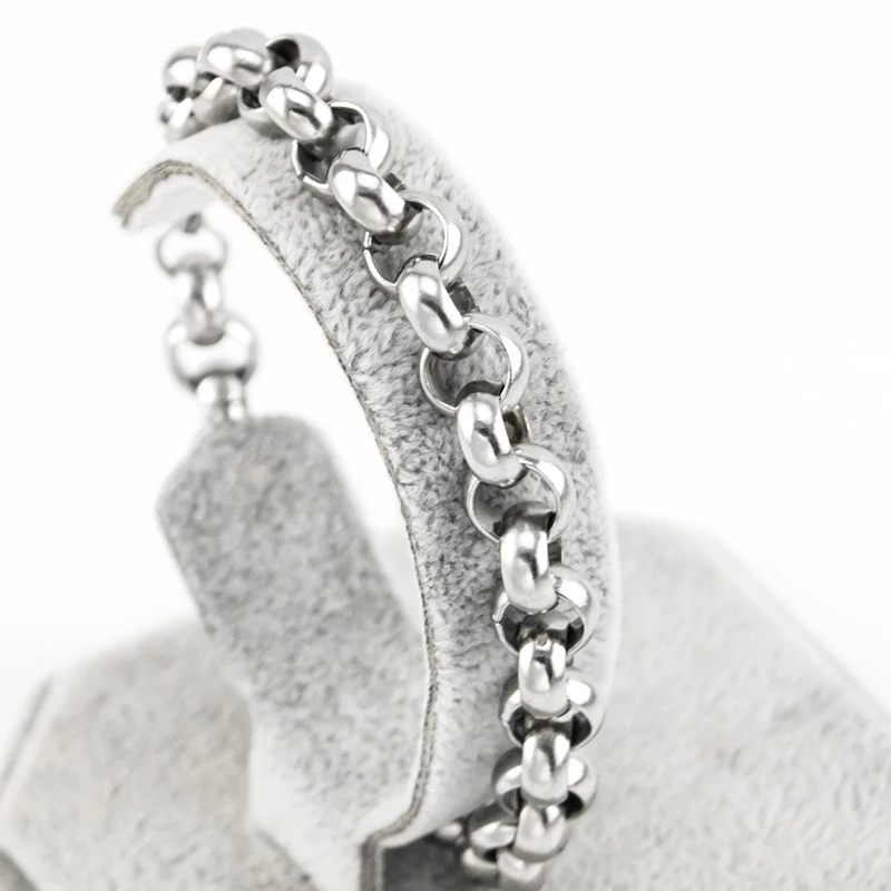 Simsimi распродажа хип-хоп круглая цепочка Роло 10 мм браслеты &quotRolo&quot мужской