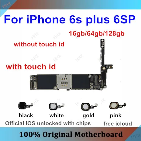 С touch id оригинальная материнская плата для iPhone 6SP 6S Plus разблокированная материнская плата Бесплатный iCloud IOS логическая плата без touch id