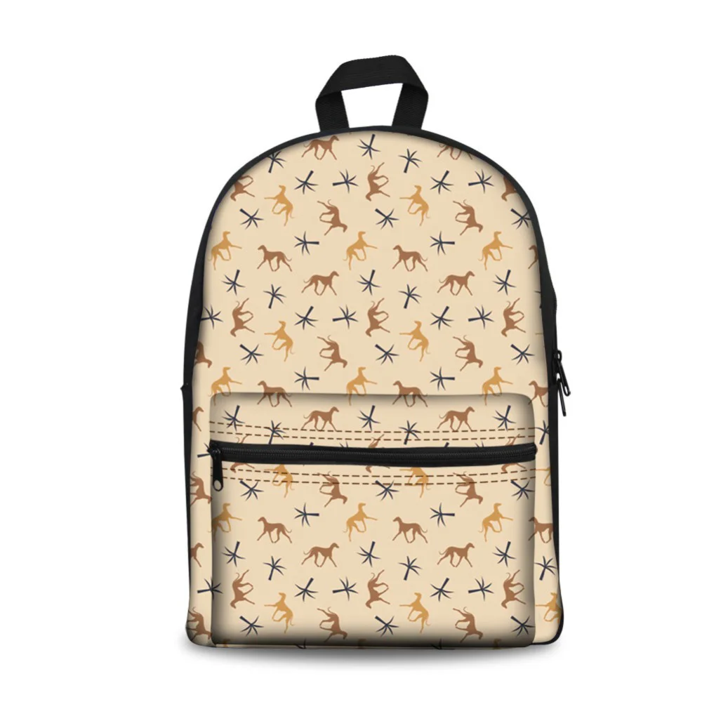 Customized серый холщовый рюкзак с принтом для подростков милая школьная большая