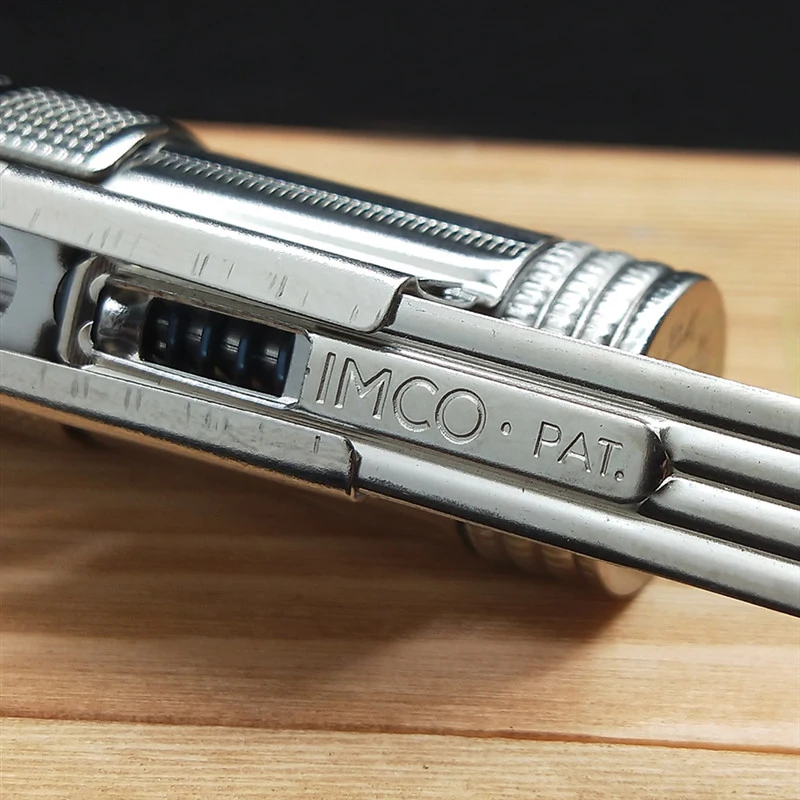 Винтажная Подлинная IMCO 6700 нержавеющая сталь старая бензиновая зажигалка, мужские аксессуары для прикуривателя 62*22*15 мм