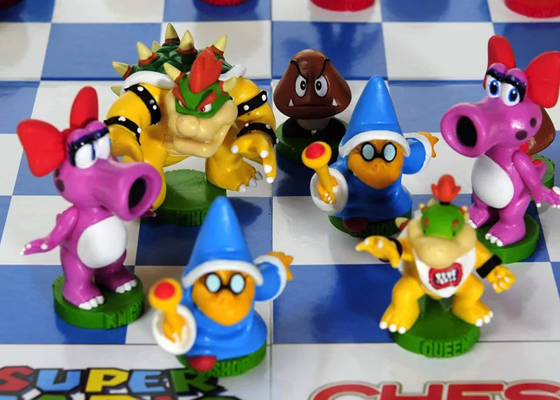 32 шт./компл. Супер Марио Bros Шахматы Вечерние игры Yoshi Koopa Марио Луиджи гриб персик украшение для дома из ПВХ подарок на день рождения детей