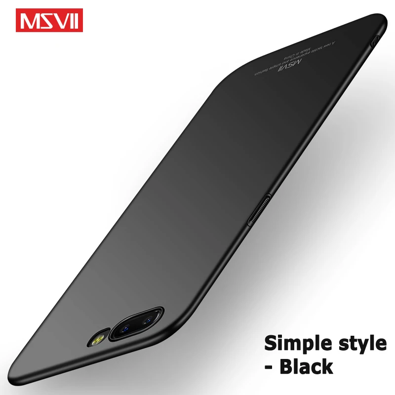 Чехол для Oneplus 5, Msvii, Ультратонкий матовый чехол для One Plus 5 T, чехол для OnePlus 5 T, жесткая задняя крышка из поликарбоната для OnePlus5, чехол для телефона s - Цвет: Simple Black