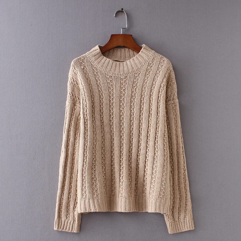 2018 на осень-зиму Новое поступление женские с длинными рукавами вязаный свитер