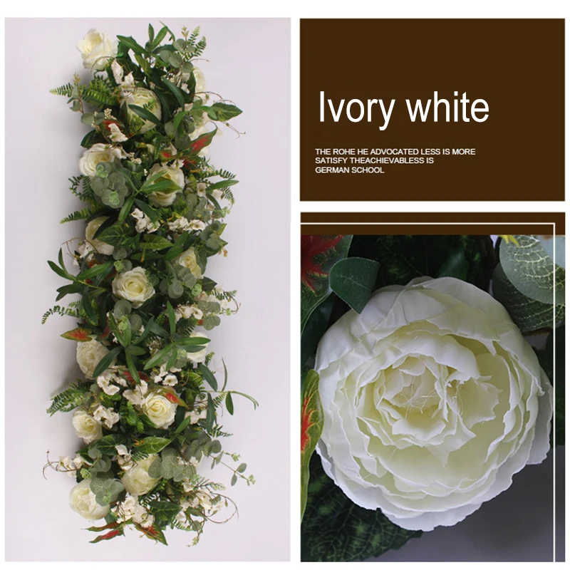 1 м свадебные арки Декор дорога цитирует Искусственные цветы стены смешивания DIY