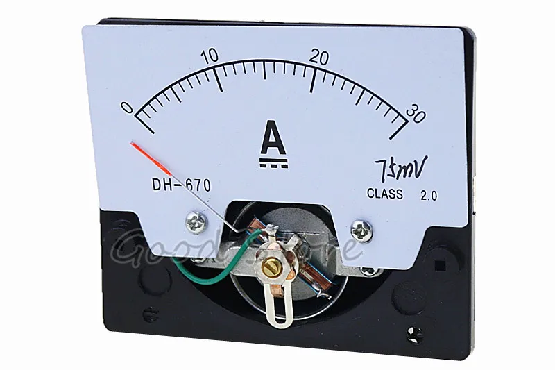 DC DH-670 1A 2A 3A 5A 10A 15A 20A 30A 50A 75A аналоговые Панель Амперметр измерительный прибор