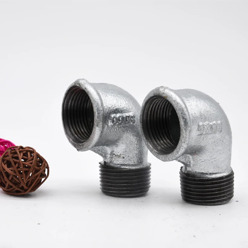 Фитинги для труб из ковкого железа 1 шт./лот 90 градусов редукция локтей M & F