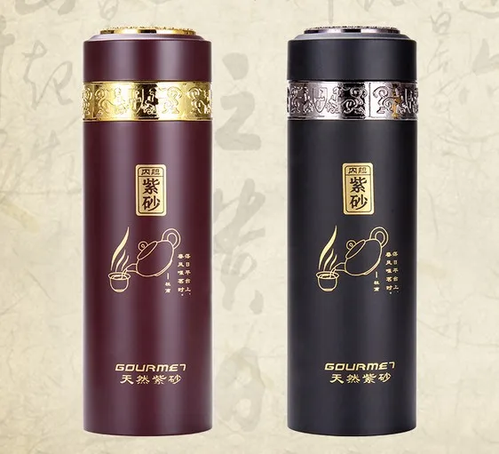 1PC Ecological Health Violet Arenaceous Vacuum Cup Purple Clay Thermos Water Bottle KD 1479 | Дом и сад