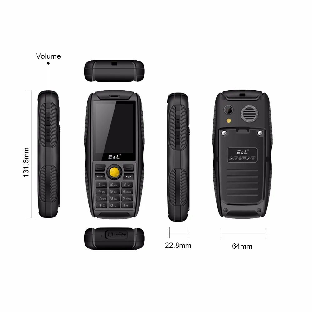 E & L S200 Мобильный Телефон IP68 FM радио прочный клавиатура телефон 2G GSM Dual Sim телефоны