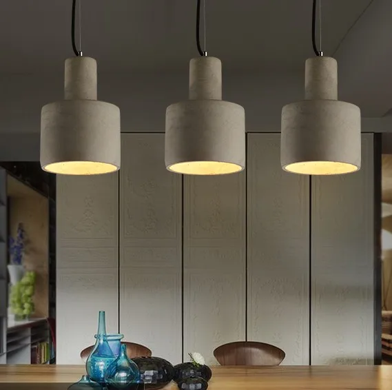 Креативный цементный подвесной светильник в стиле индастриал Лофт винтажные