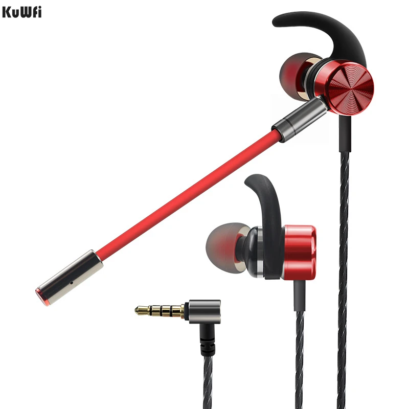 KuWFi новые игровые наушники гарнитура игровой телефон HIFI геймер съемный микрофон