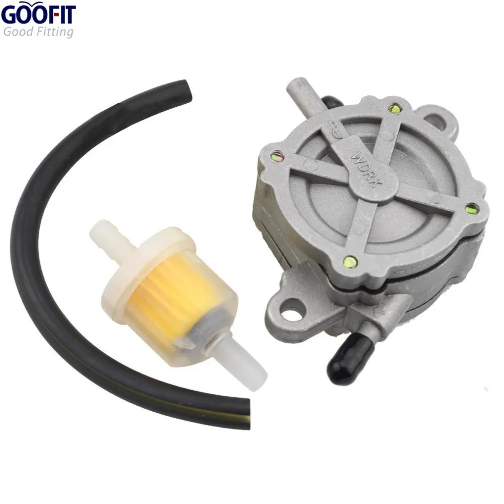 GOOFIT выпускное вакуумное топливо насос в сборе для Gy6 50cc 125cc ATV Go Kart Скутер мопед 4