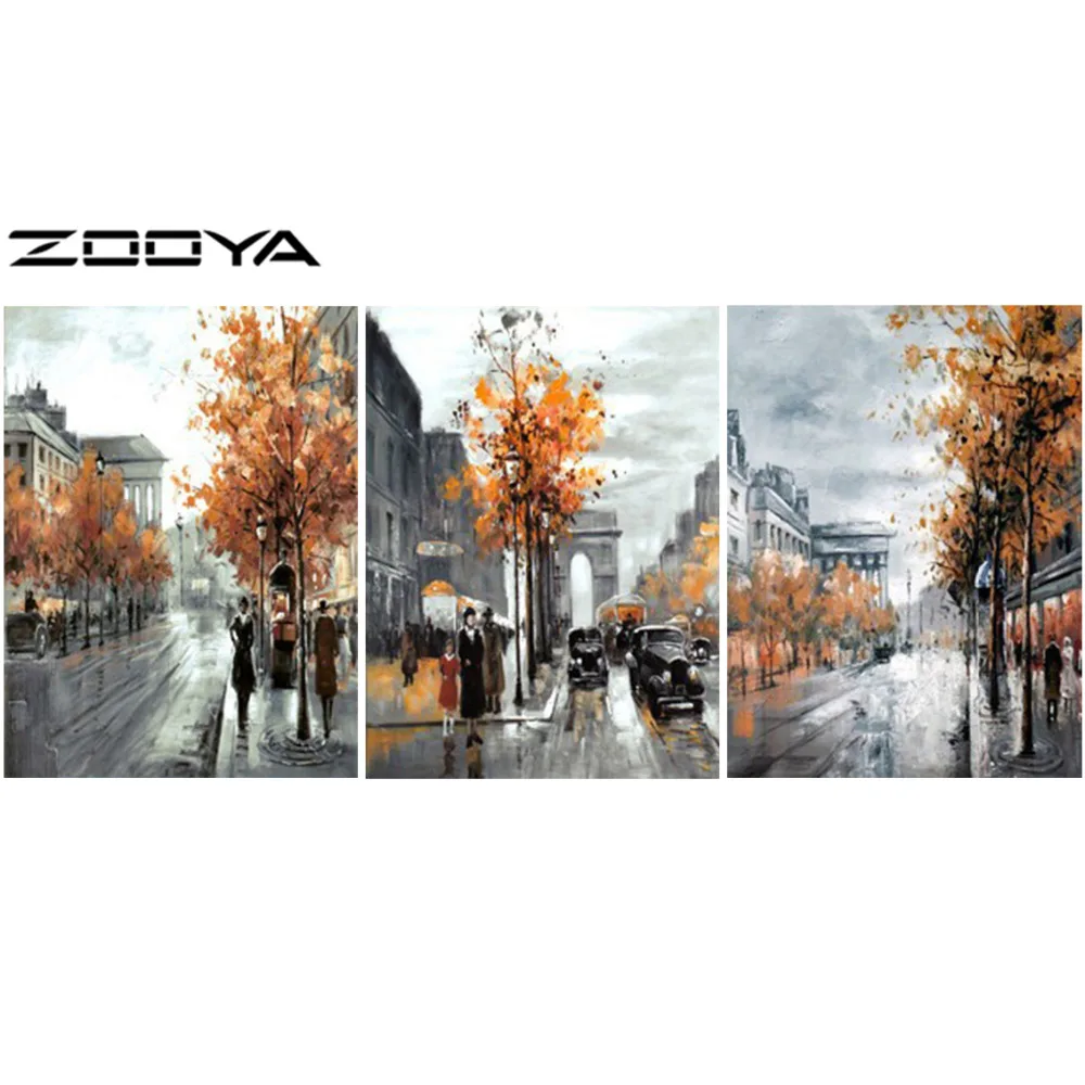 ZOOYA DIY Полный Алмазная вышивка картина крестиком Настенная Наклейка триптих