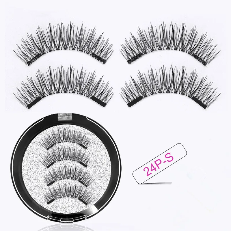 3D натуральные ресницы ручной работы двойные магниты полная полоса магнитные