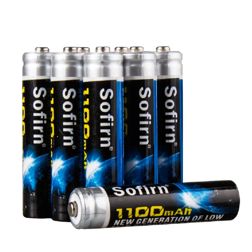 Sofirn 8 шт. светодиодный фонарик AAA NiMh 1100 мАч батареи высокой емкости 1,2 в перезаряжаемый аккумулятор Экологичная защита от перезаряда