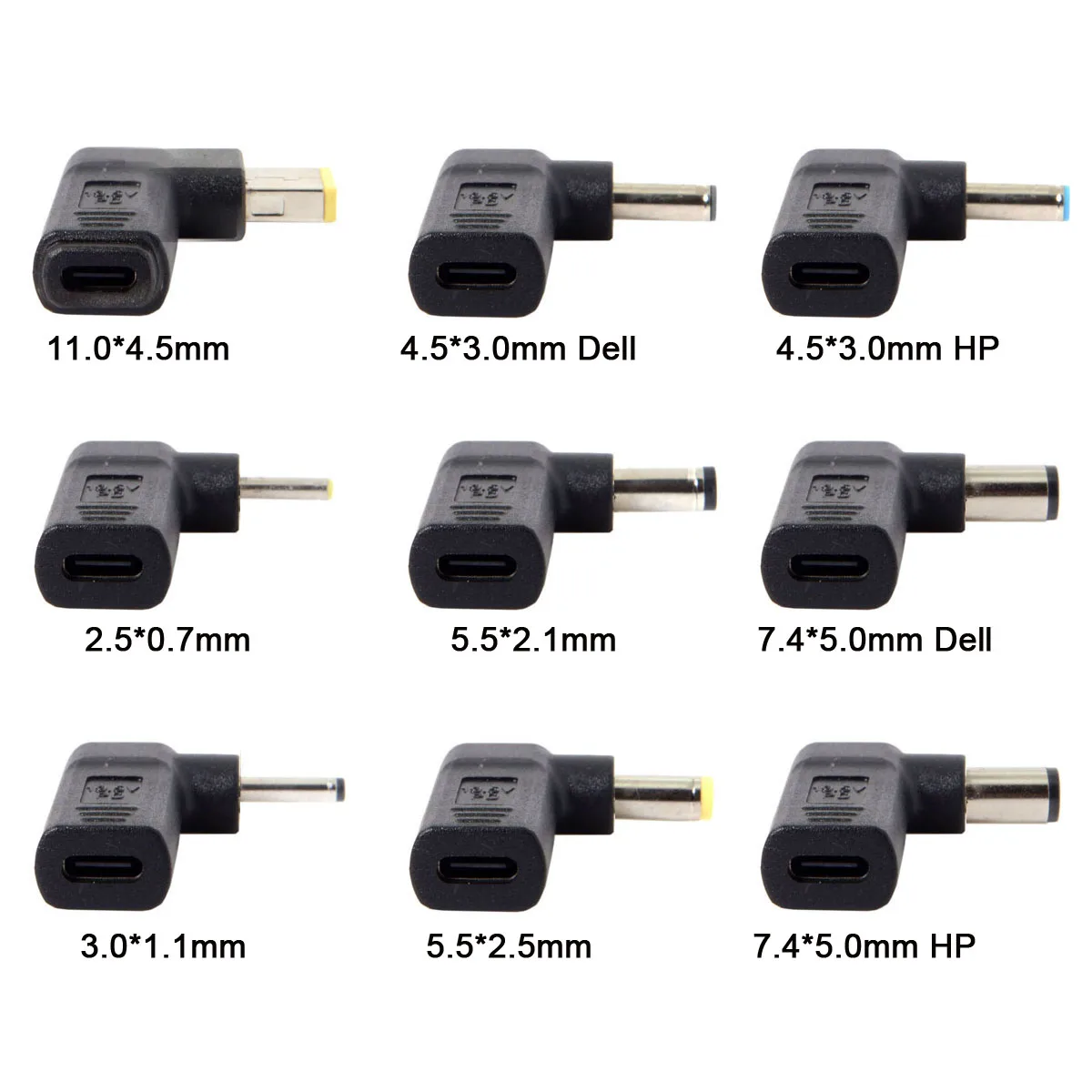 CY USB 3.1 Type C USB-C to Rectangle DC Plug 5.5mm 4.0mm 7.4mm 3.0mm 2.5mm Adapter PD Emulator Trigger 90 Degree Angled | Компьютеры и