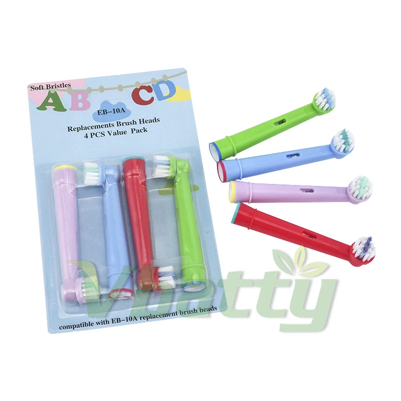 1 комплект из 4 предметов Цвета для детей сменная насадка электрической зубной