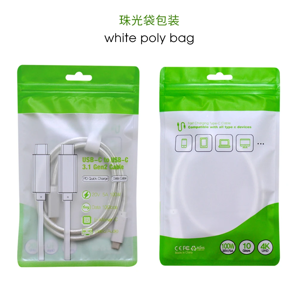 Кабель USB 3,1 type-C 100W цифровые кабели питания type C 5A 20V для USB C Macbook hp Dell USB-IF thunderbolt3