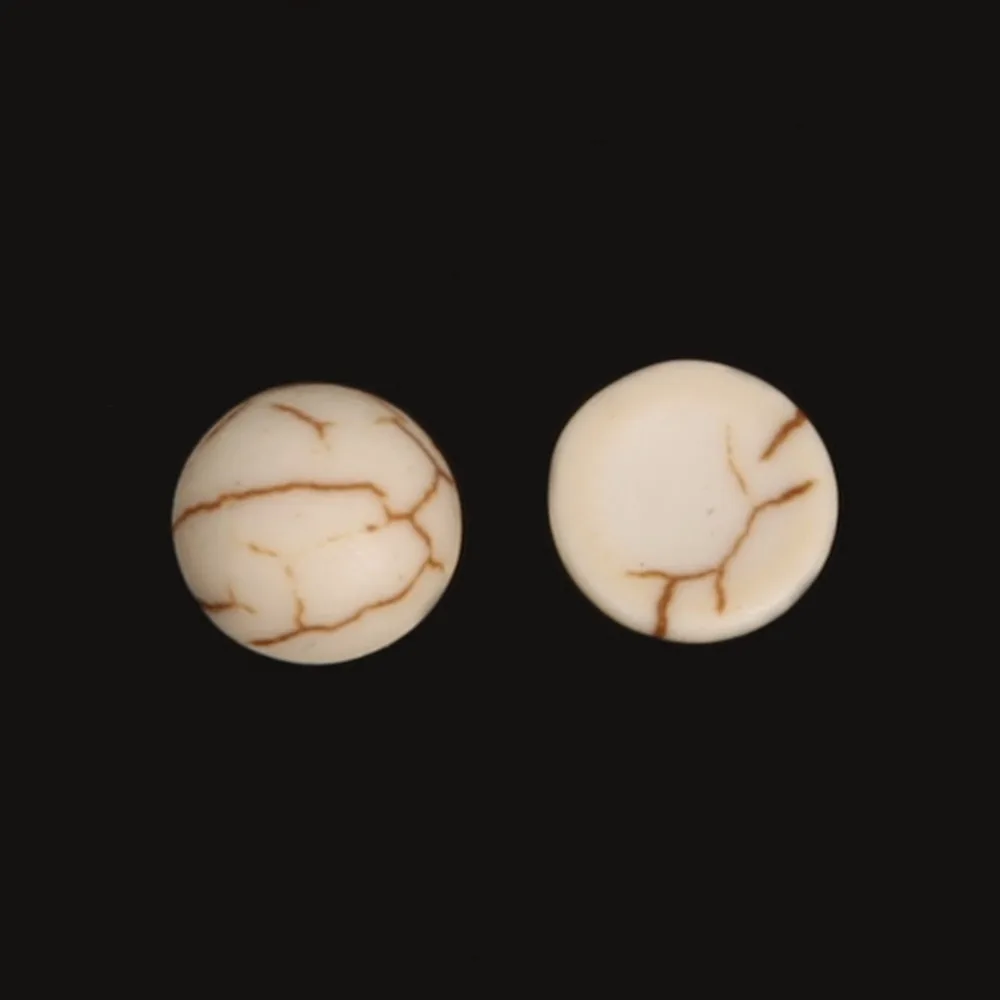 Полукруглые белые камни Howlite Размер 6/8/10/12/14/16/18/20/25 мм зеркальные бусины фурнитура