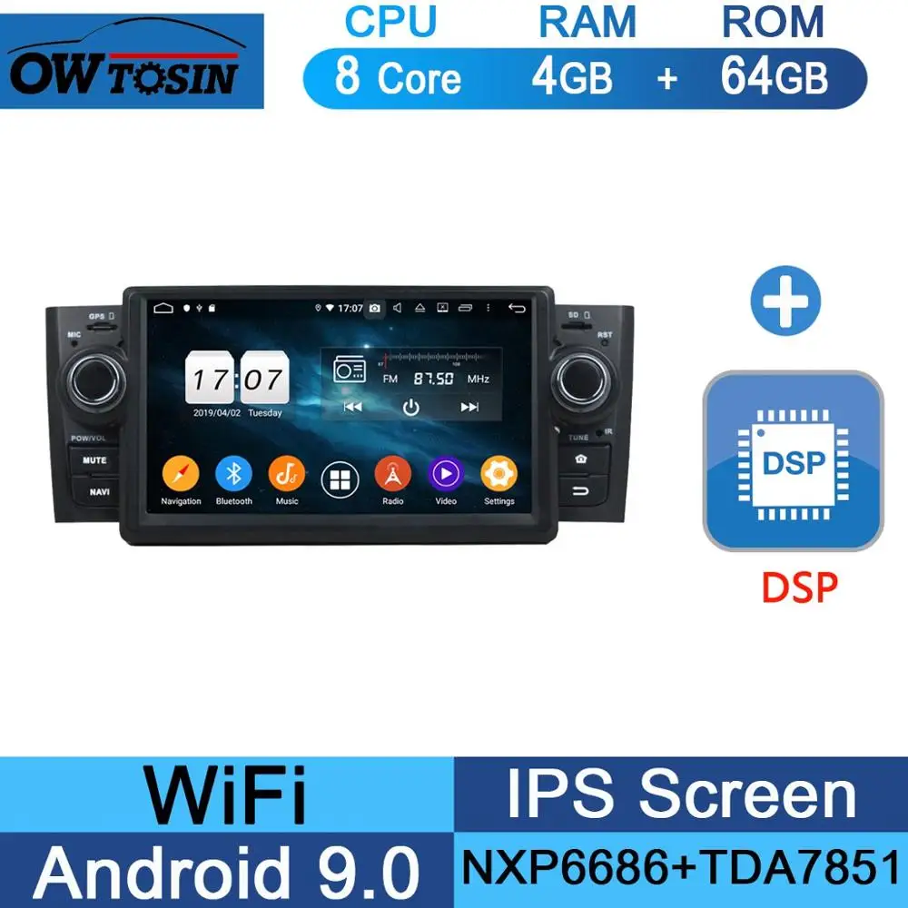 64G DSP " ips 8 ядерный 1024*600 4G+ 64G Android 9,0 автомобильный dvd-плеер для Fiat LINEA 2007 2008 2009 2000 2010 2011 2012 2013 CarPlay Parrot BT - Цвет: 64G DSP