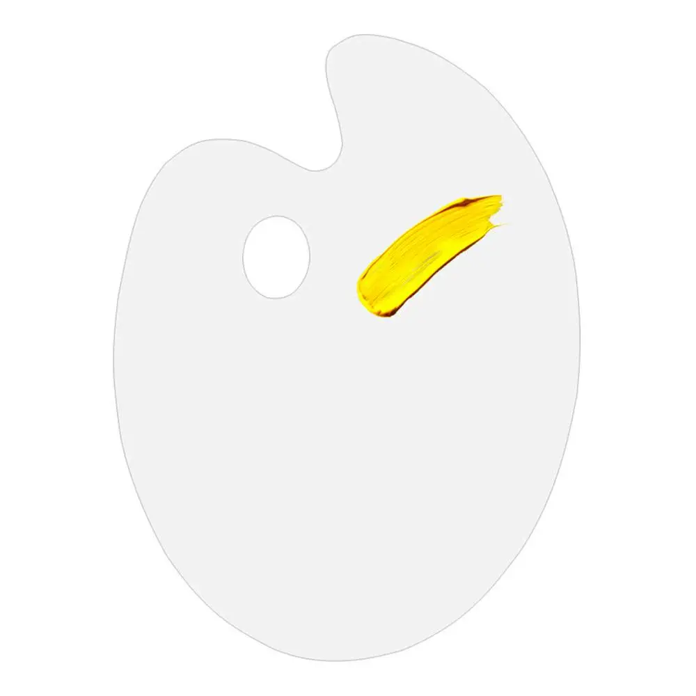 Роскошная пластиковая прозрачная овальная акриловая палитра легкая чистка