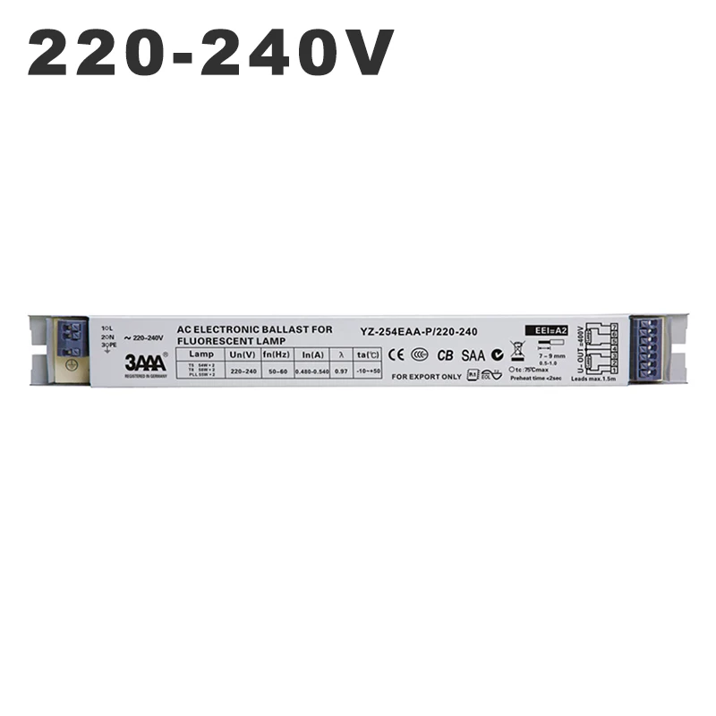 220 240 в Φ 2*54 Вт T5 электронные балласты 58 * 2 T8 выпрямитель для HO трубка