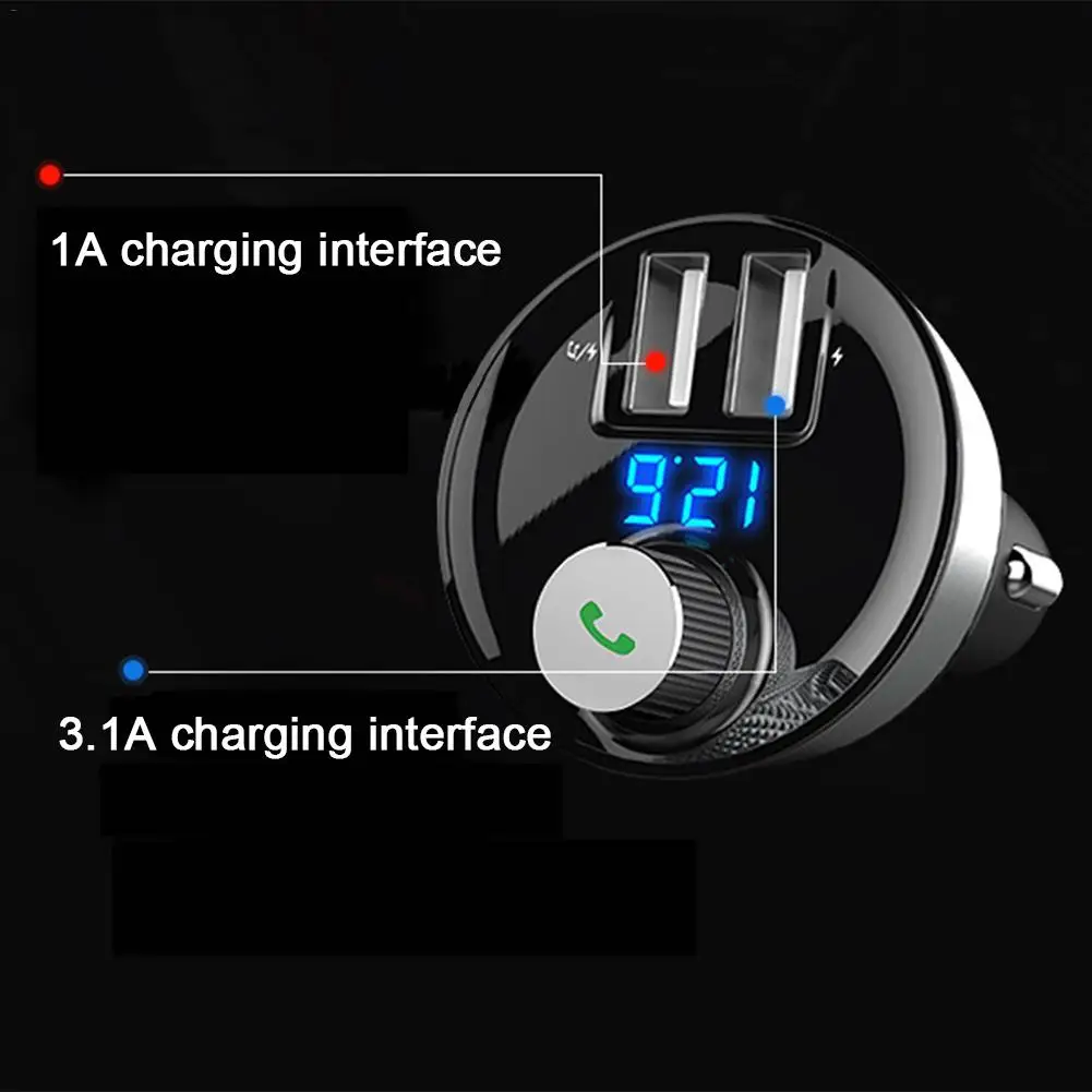 Автомобильный громкая связь аудио плеер fm передатчик Bluetooth 4 2 двойной USB