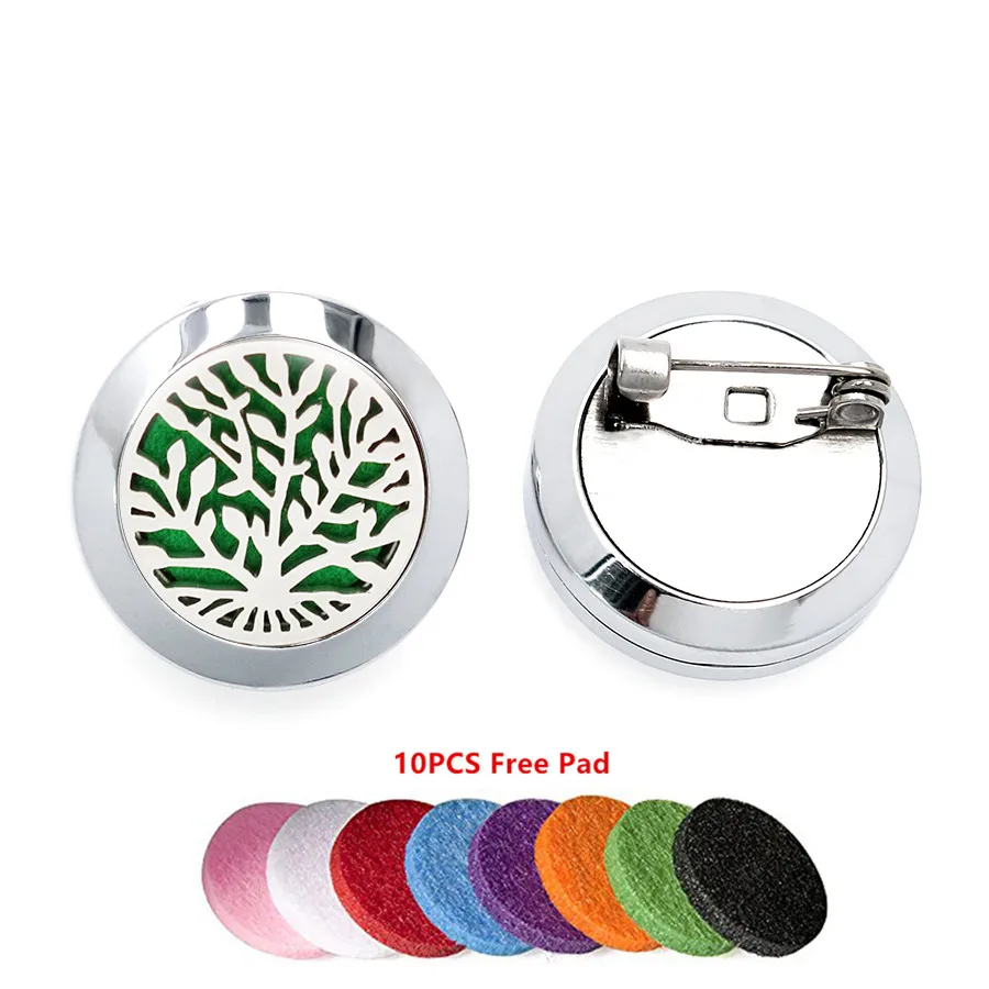20 мм из нержавеющей стали Древо жизни круглый ароматерапия/эфирное масло