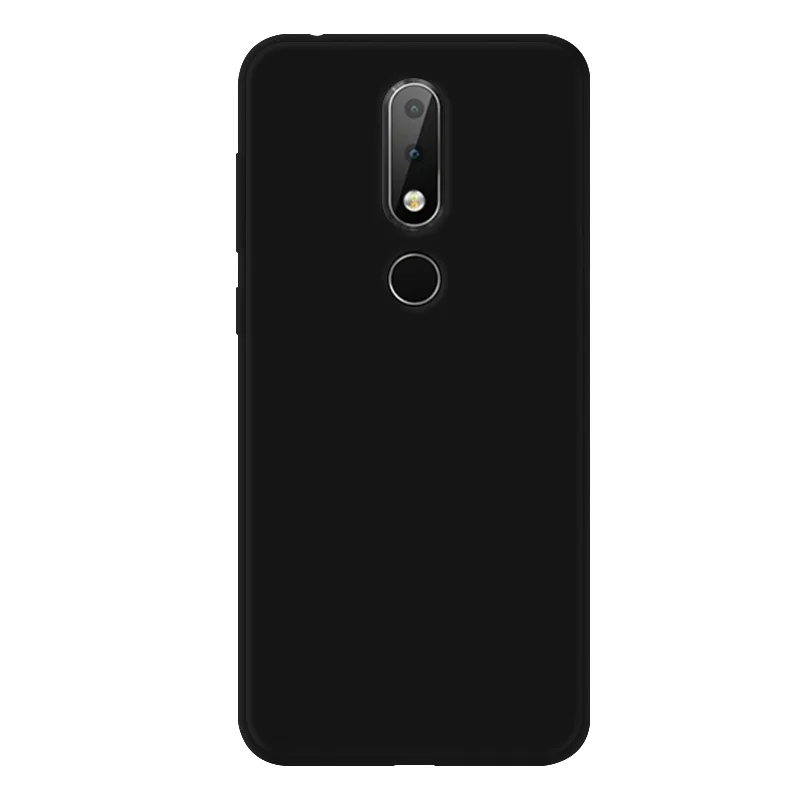 Чехол для Nokia 6 1 plus черный мягкий силиконовый чехол Nokia6.1plus телефона защитный