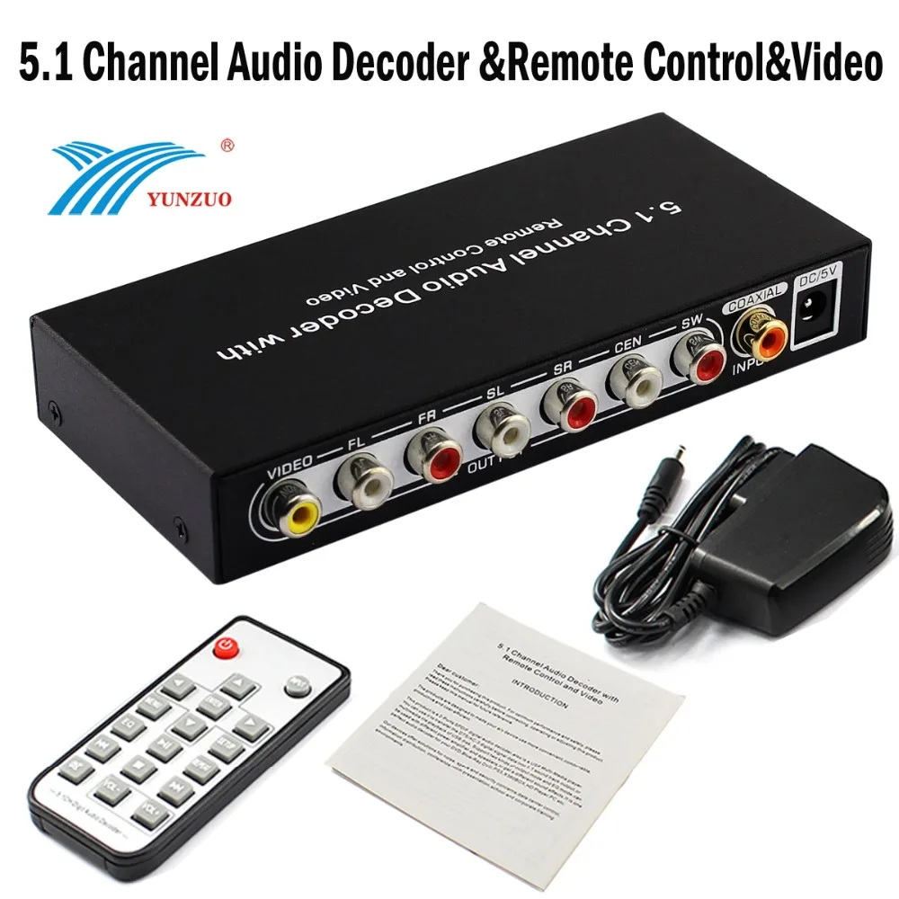 Оптический SPDIF коаксиальный выход на 5.1CH аналоговый аудиоконвертер rca 5 1