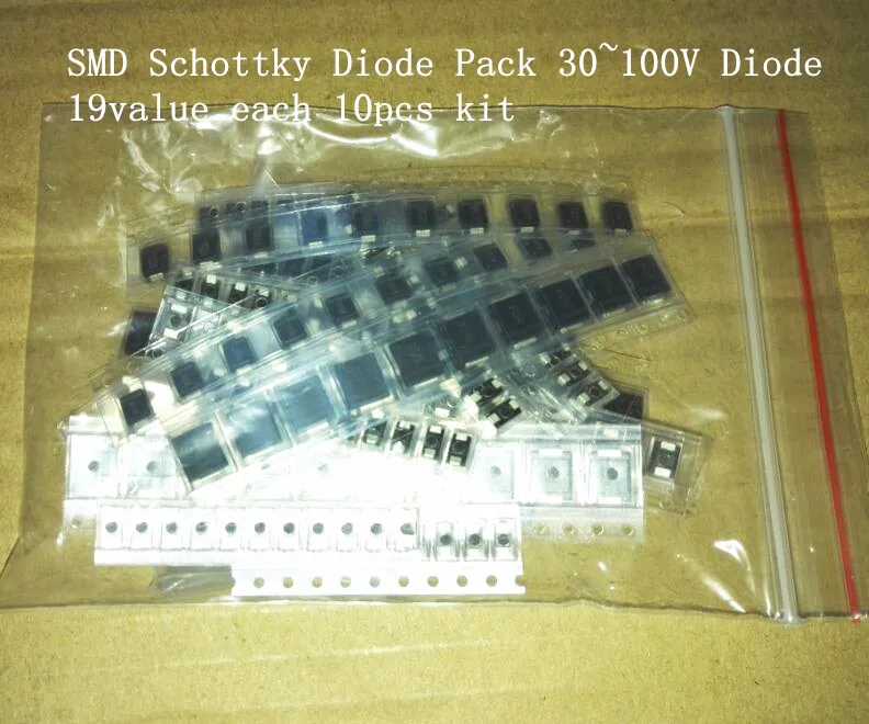 Комплект диодов SMD Schottky 30 ~ 100 в 10 шт. для ремонта и исследований SS34 SS36 SS210 SS16 SS24 SS12 SS14