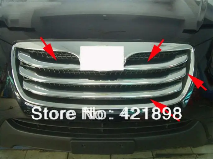 Хромированная передняя решетка радиатора для Hyundai Santa fe 2010 2011 2012|grill trim|chrome front