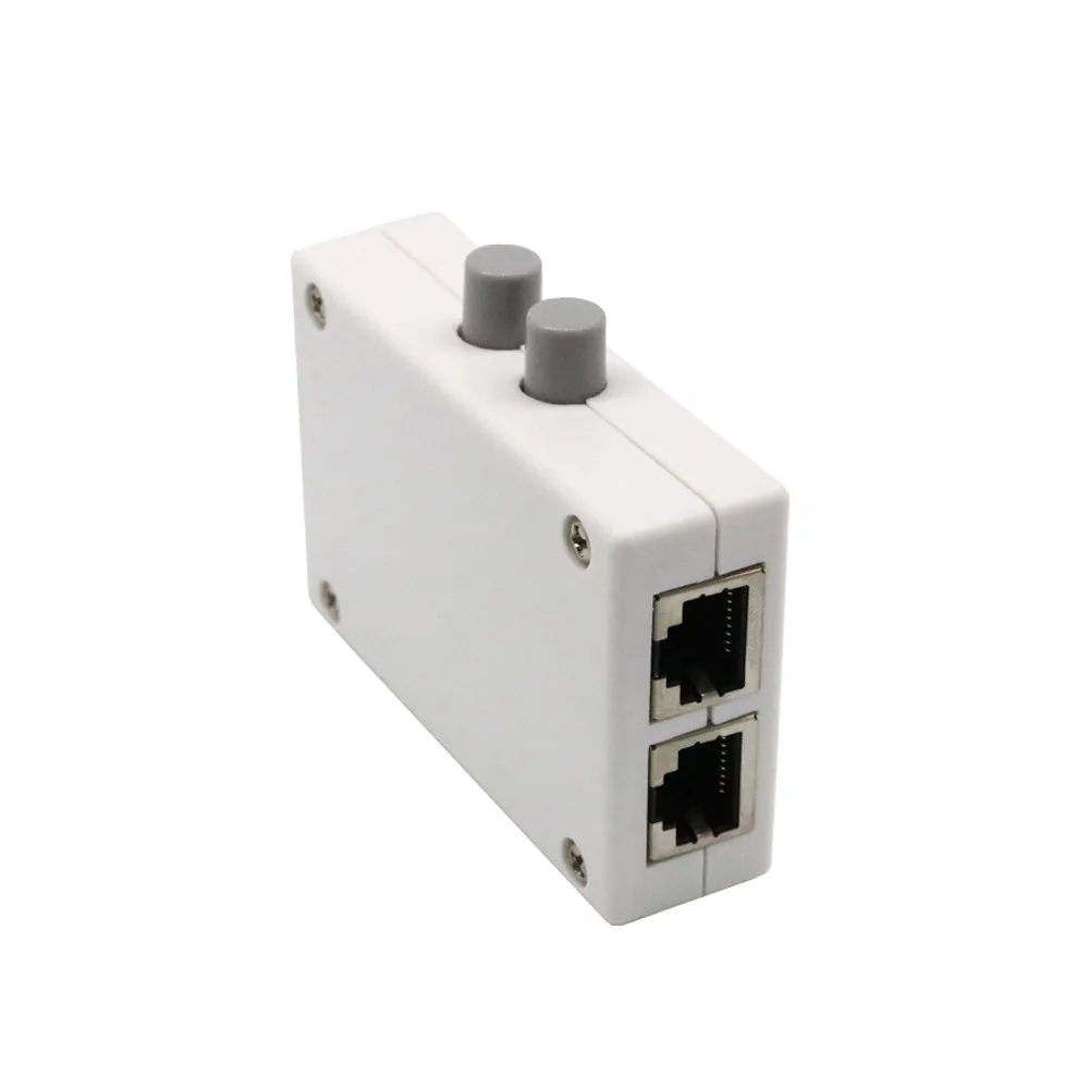 Vovotrade 2 порта AB ручной сетевой распределительный коммутатор коробка 2In 1/1In2 RJ45