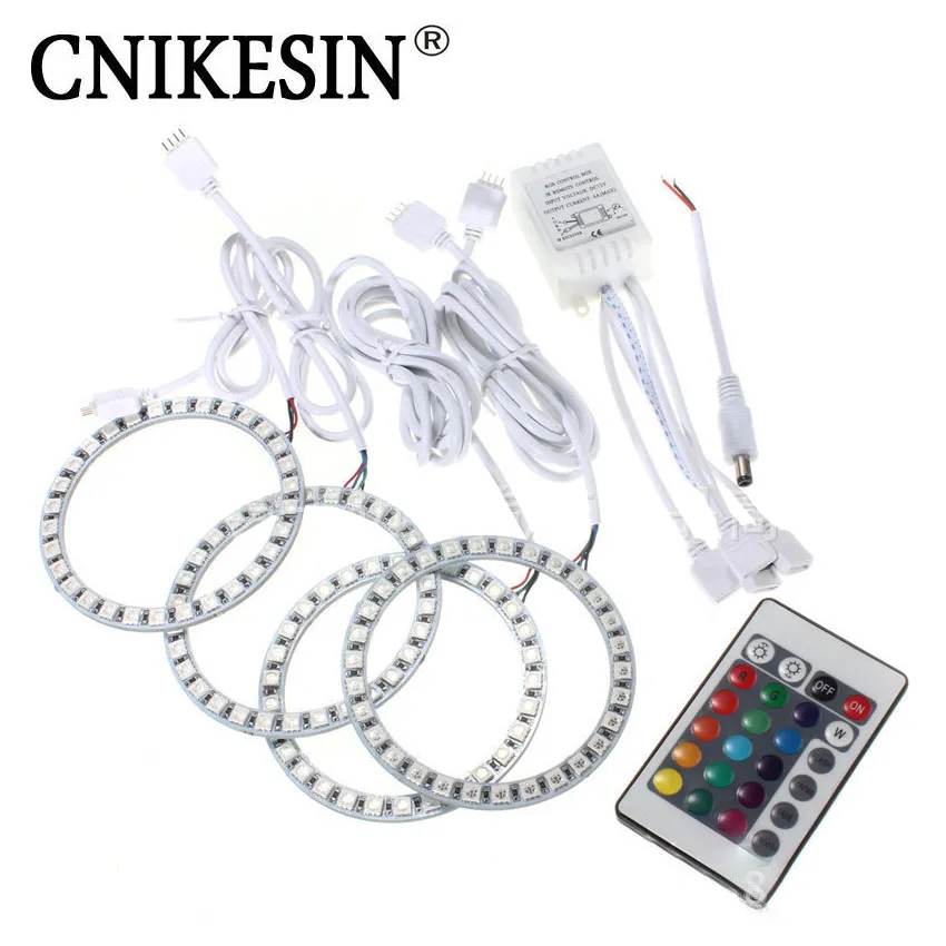 Cnkesin Новый Ангельские глазки диафрагмы 5050 RGB 90 мм 30smd * 4 120smd Multi-mode Беспроводной