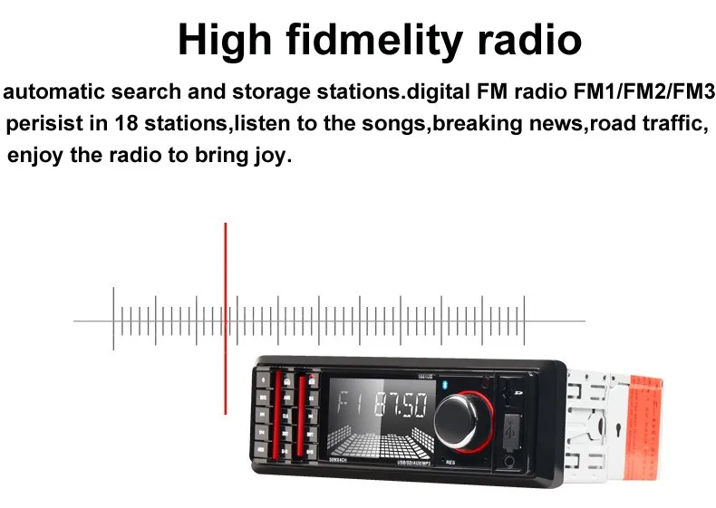 Высокое качество 1 din 12 в автомобильный радиоприемник аудио плеер стерео MP3 FM