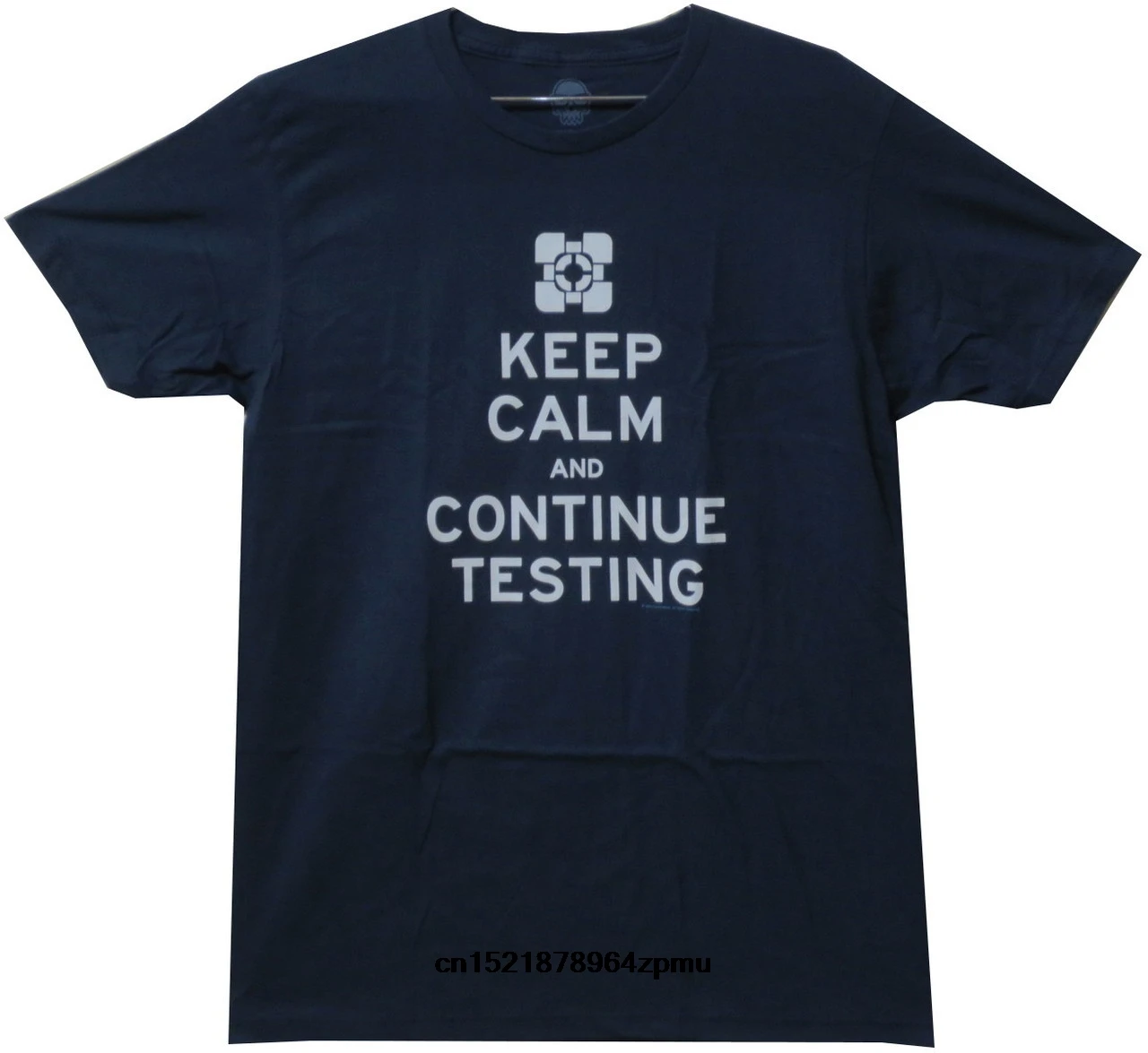 Забавная футболка для мужчин новинка Portal 2 Футболка Keep Calm and держать