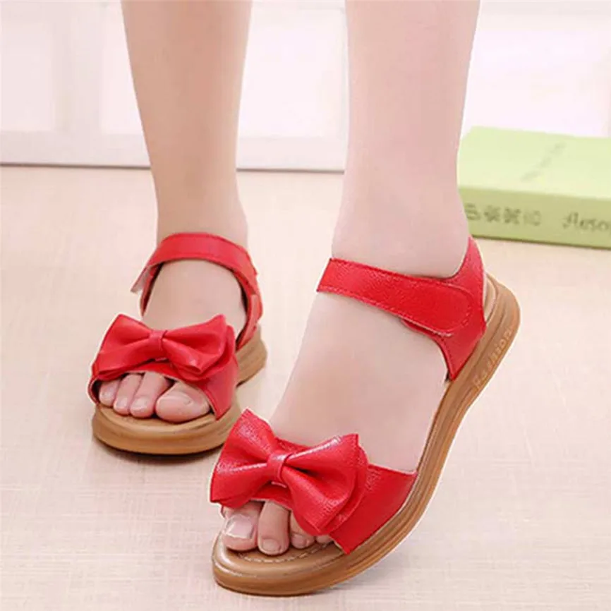Школьная обувь для девочек 2018 детские сандалии с бантом новорожденных