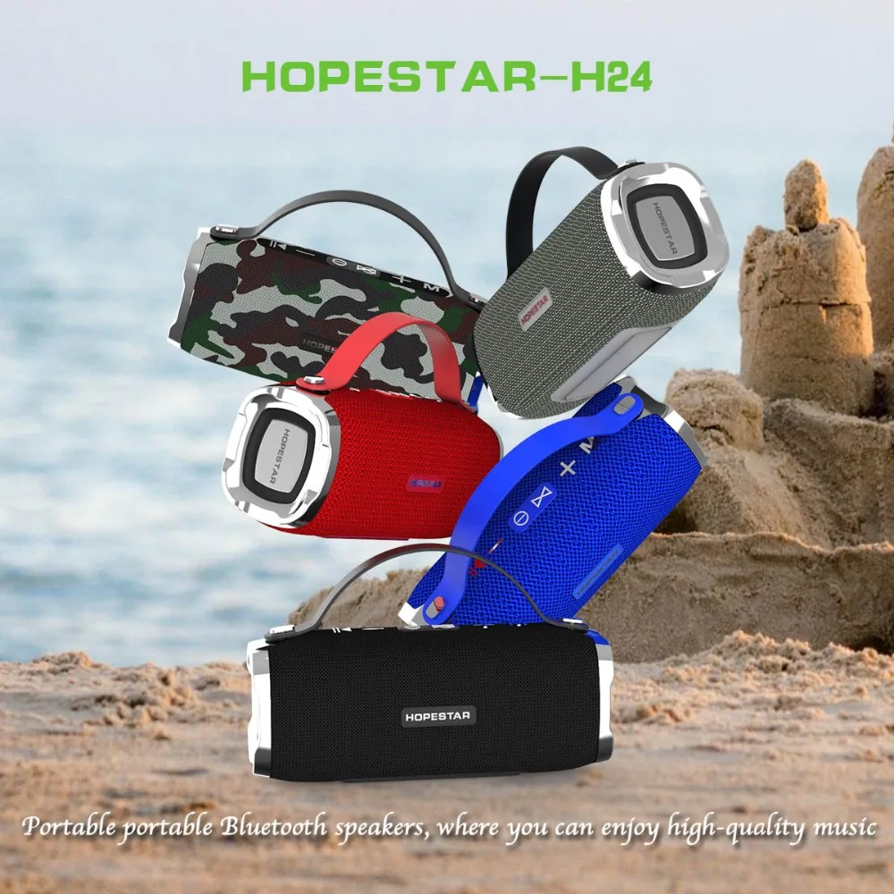 Hopestar H24 Портативный беспроводной Bluetooth динамик на открытом воздухе водонепроницаемый полный диапазон громкий динамик стерео Поддержка динамик s