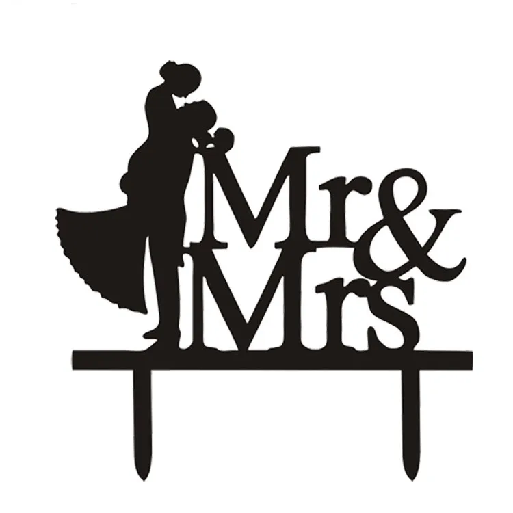 

Mr & Mrs Wedding Cake Flags Bride Groom Acrylic Cake Toppers For Wedding Anniversary Engagement Party Cake Decor Hot Sale