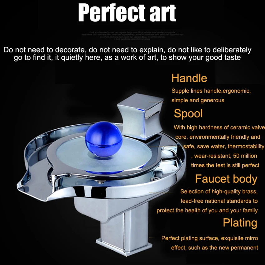 1 шт. светодиодный кран для ванной комнаты раковины латунный хромированный